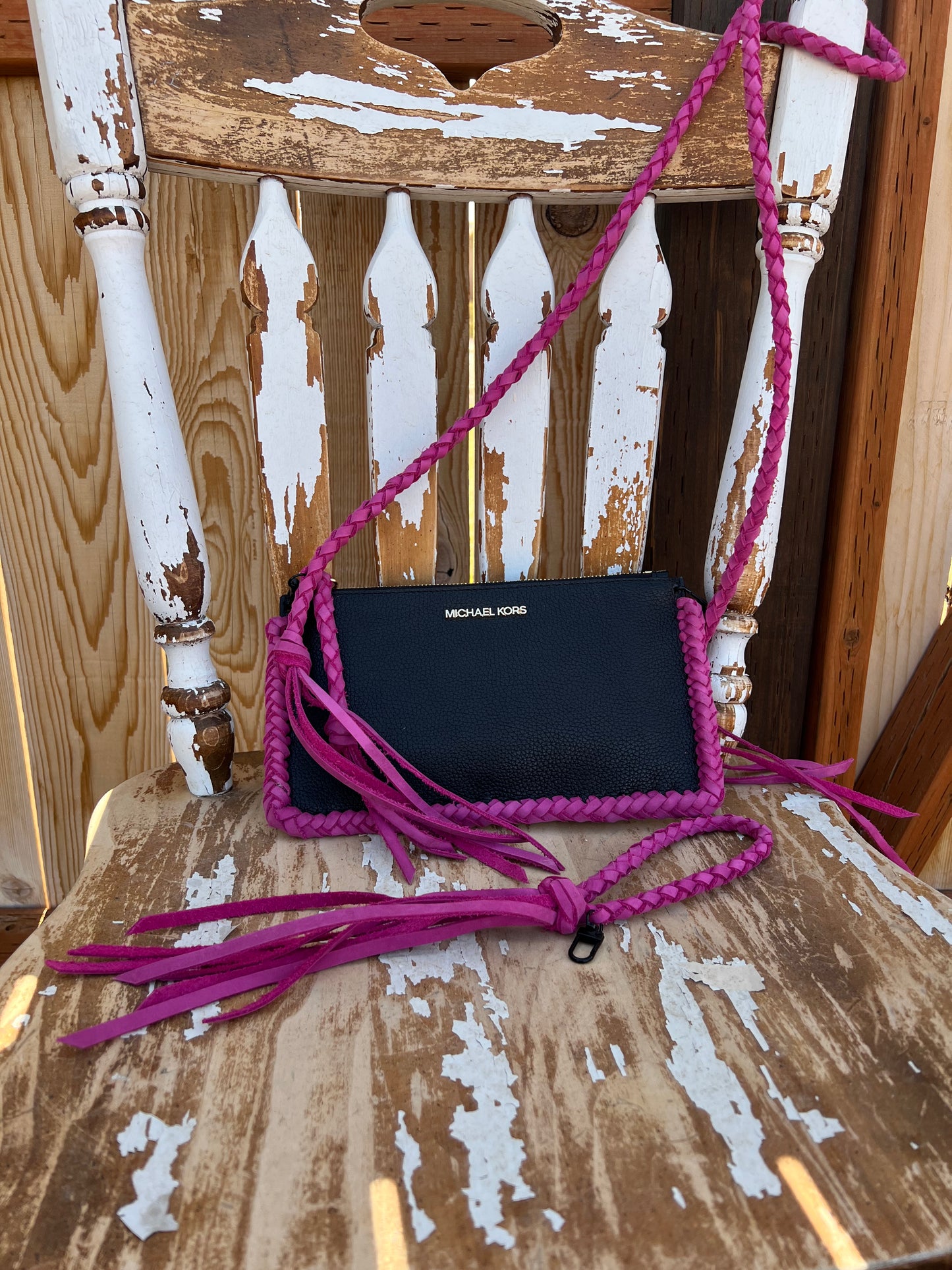 Braided mk clutch