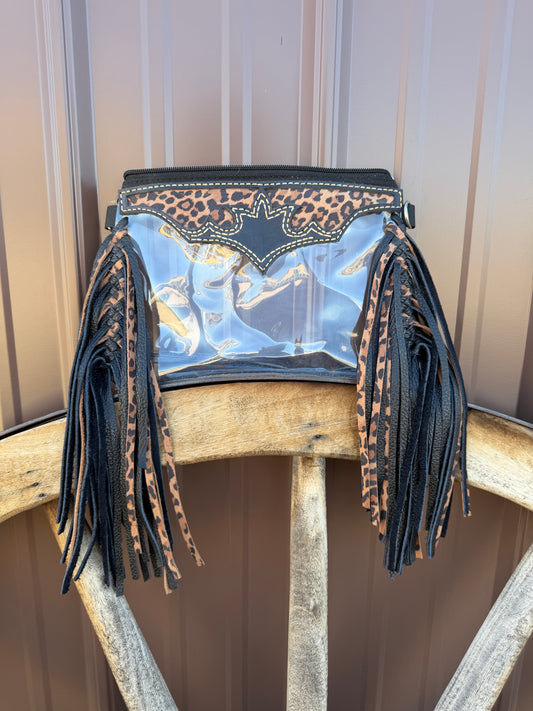 Leopard clear bag